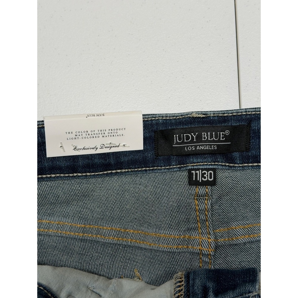 Judy Blue Jeans Womens 11 30 Dark Wash Denim High Waist Skinny Tummy Control NWT - Picture 7 of 13